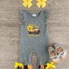 "Always Stay Humble & Kind" Gray Romper