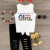 "American Girl" Patriotic Distressed Capri Set -Children's boutique clothing american girl patriotic distressed capri set outfit sparkle in pink 29149788602442