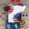 American Sunflower Distressed Denim Short Set -Children's boutique clothing american sunflower distressed denim short set outfit sparkle in pink 29149877600330
