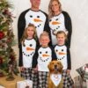 B&W Plaid Snowman Family Christmas Pajamas - & PET BANDANA! -Children's boutique clothing b w plaid snowman family christmas pajamas and pet bandana pajamas sparkle in pink 13926754844746