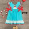 Back To School With Apple Blue & Red Dress -Children's boutique clothing back to school with apple blue red dress dress sparkle in pink 29308945072202