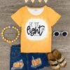 "Be The Light" Sequin Denim Short Set 2 "Be The Light" Sequin Denim Short Set -Children's boutique clothing be the light sequin denim short set outfit sparkle in pink 29149890117706
