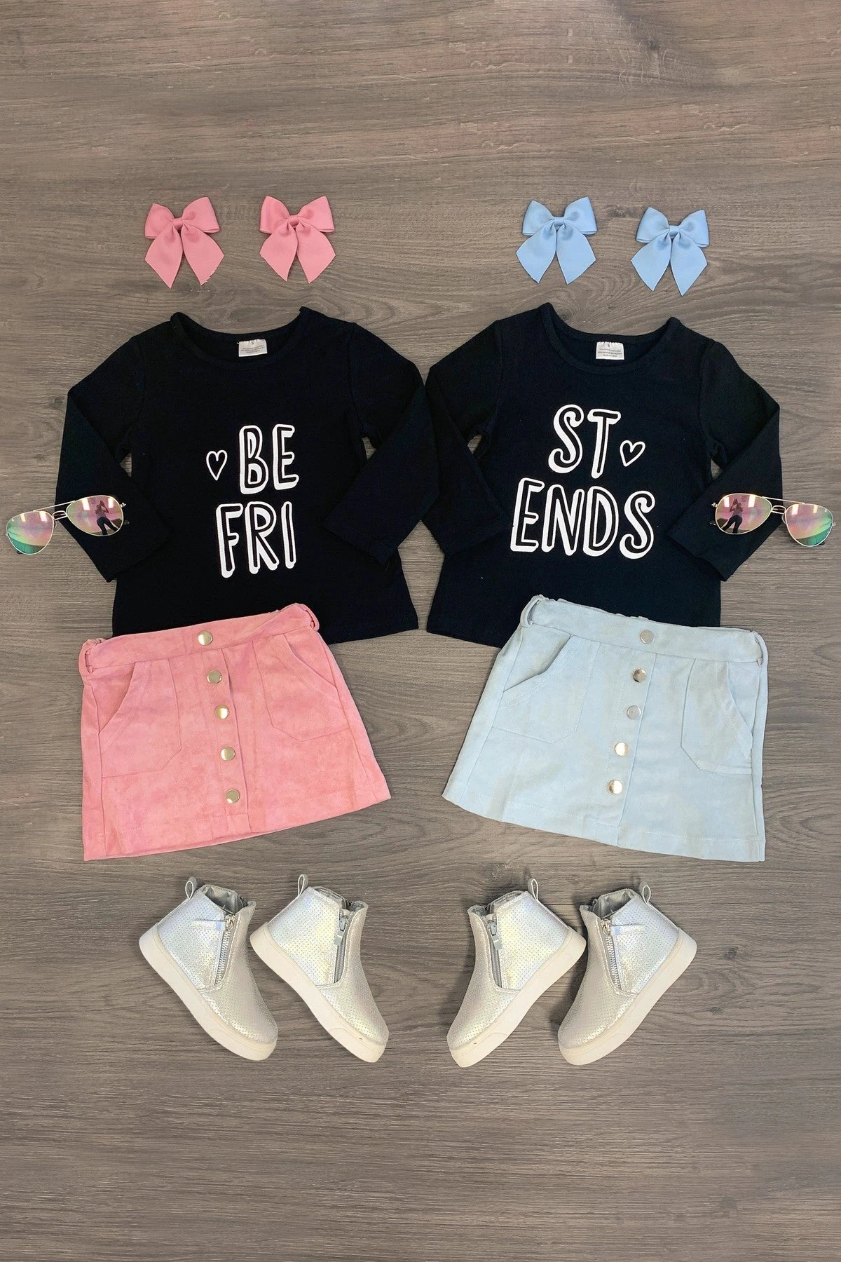 "Best Friends" Pink & Blue Skirt Set 3 "Best Friends" Pink & Blue Skirt Set