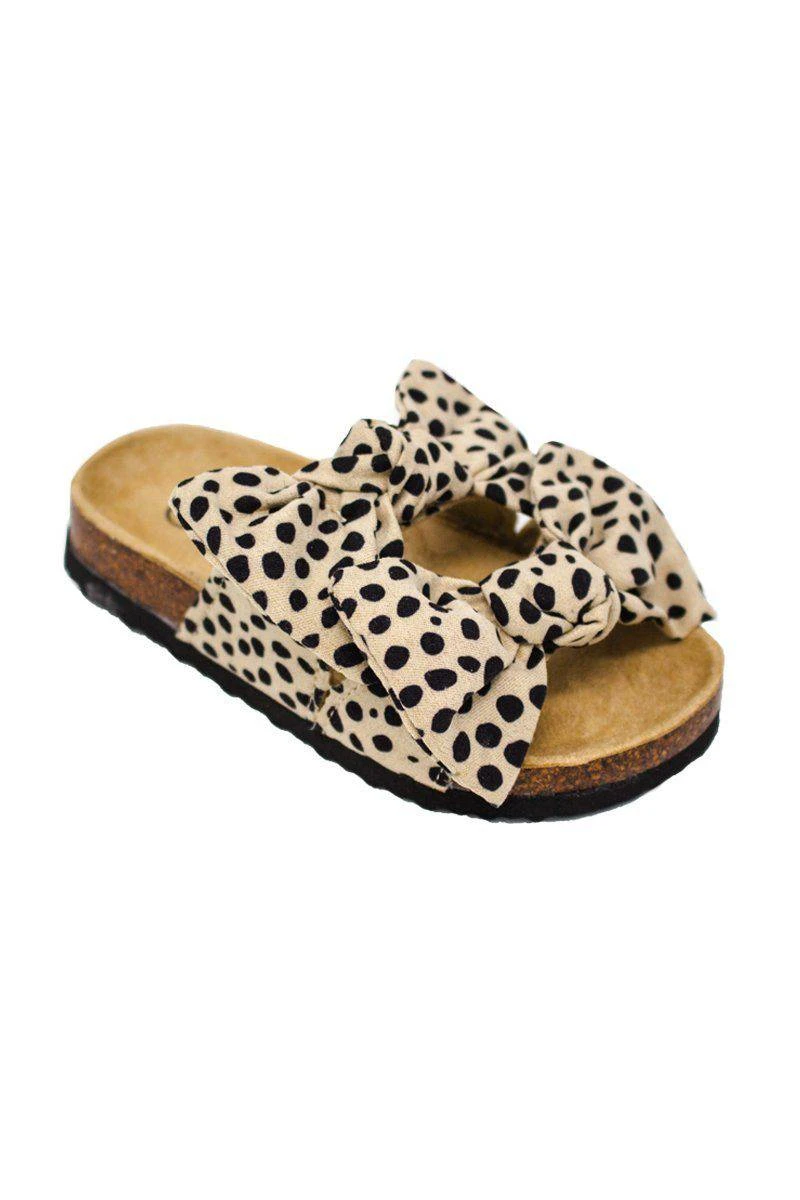 Birkley Double Bow Cheetah/Polka Dot Sandals 4 Birkley Double Bow Cheetah/Polka Dot Sandals - Image 2