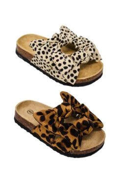 Birkley Double Bow Cheetah/Polka Dot Sandals