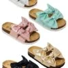 Birkley Metallic Double Bow Sandals -Children's boutique clothing birkley metallic double bow sandals many colors footwear sparkle in pink 882894
