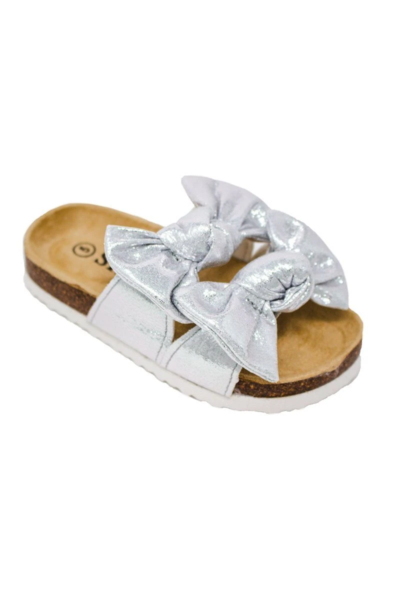 Birkley Metallic Double Bow Sandals 4 Birkley Metallic Double Bow Sandals - Image 2