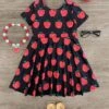 Black & Red Apple Dress -Children's boutique clothing black red apple dress dress sparkle in pink 29179038335050