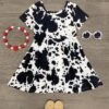 Black & White Cowhide Dress -Children's boutique clothing black white cowhide dress dress sparkle in pink 15588471865418