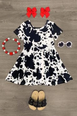 Black & White Cowhide Dress