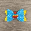 Blue Glitter Book Bow -Children's boutique clothing blue glitter book bow accessory sparkle in pink 29149942120522