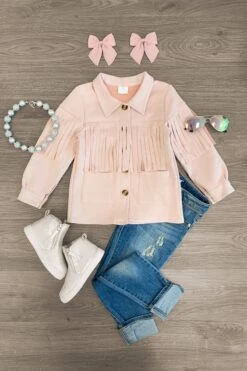 Blush Fringe Jacket