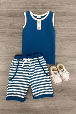 Boy Stripe Short Set -Children's boutique clothing boy stripe short set many colors boy sparkle in pink 29149930389578