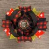 Buffalo Plaid "Happy New Year" Bow 2 Buffalo Plaid "Happy New Year" Bow -Children's boutique clothing buffalo plaid happy new year bow accessory sparkle in pink 13926747340874