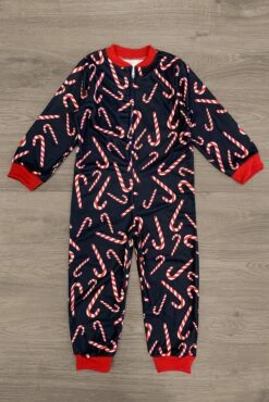 Candy Cane Onesie Family Pajamas - AND PET BANDANA! -Children's boutique clothing candy cane onesie family pajamas and pet bandana pajamas sparkle in pink 873948