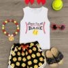 "Cause I'm All About That Base" Softball Short Set -Children's boutique clothing cause im all about that base softball short set skirt set sparkle in pink 365787