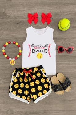 "Cause I'm All About That Base" Softball Short Set
