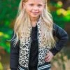 Cheetah Bomber Jacket -Children's boutique clothing cheetah bomber jacket jacket vest sparkle in pink 13926297567306