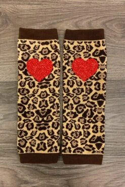 Cheetah Heart Leg Warmers