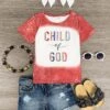 "Child Of God" Short Sleeve Top -Children's boutique clothing child of god short sleeve top top sparkle in pink 29149950804042