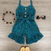 Dark Teal Leopard Tank Romper -Children's boutique clothing dark teal leopard tank romper romper sparkle in pink 28552530853962