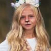 Deer Floral Antler Headband -Children's boutique clothing deer floral antler headband accessory sparkle in pink 840813