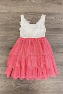 Deluxe Rose Tank Tulle Dress -Children's boutique clothing deluxe rose tank tulle dress dress sparkle in pink 13925369151562