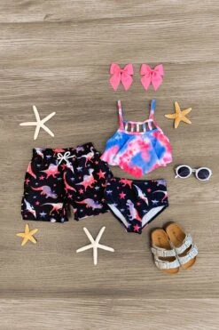 Dinosaurs Stars & Tie Dye Swimsuit - Boy & Girl!