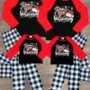 "Don't Stop Believing" Festive Family Pajamas -Children's boutique clothing don t stop believing festive family pajamas pajamas sparkle in pink 28319738593354