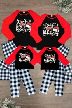 "Don't Stop Believing" Festive Family Pajamas