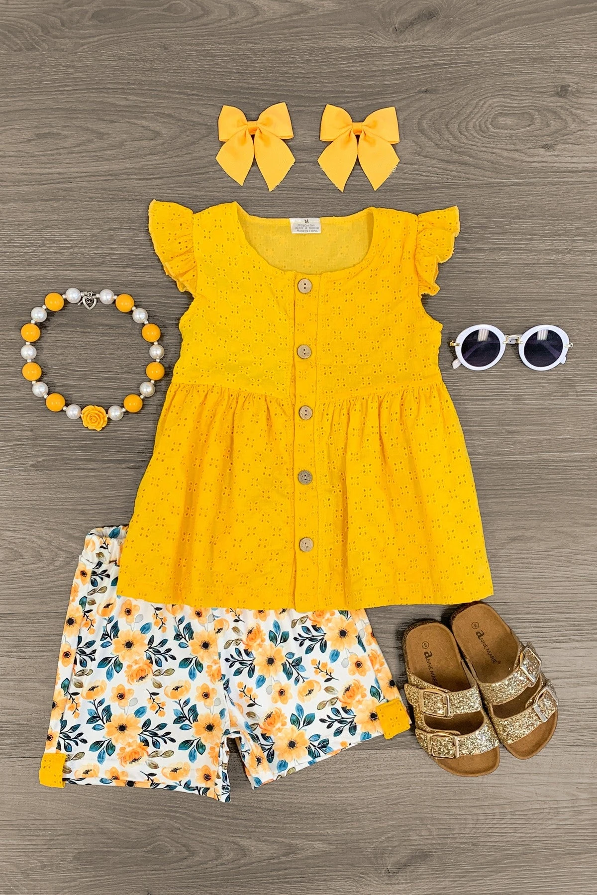 Eyelet Lace Floral Short Set 3 Eyelet Lace Floral Short Set