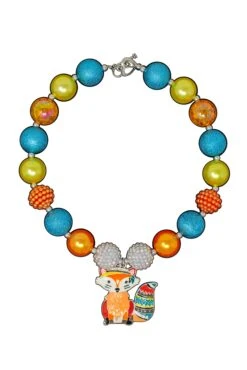 Fall Fox Bubblegum Necklace