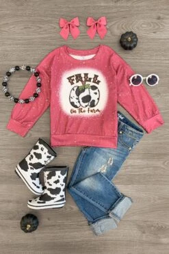 "Fall On The Farm" Plum Pumpkin Top