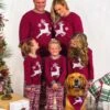 Family Burgundy Reindeer Pajamas - & PET BANDANA! -Children's boutique clothing family burgundy reindeer pajamas and pet bandana pajamas sparkle in pink 13926768312394 12bea998 8404 4722 8c39 7e186e62fcdb