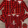 Family & Pet Buffalo Plaid Pajama Set - Red -Children's boutique clothing family pet buffalo plaid pajama set red pajamas sparkle in pink 28350941069386