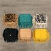 Faux Suede Fringe Purse -Children's boutique clothing faux suede fringe purse many colors accessory sparkle in pink 916454