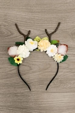 Deer Floral Antler Headband 10 Deer Floral Antler Headband -Children's boutique clothing floral antler headband accessories sparkle in pink 265556