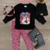 Floral Donkey Pink Leopard Legging Set -Children's boutique clothing floral donkey pink leopard legging set outfit sparkle in pink 29149681287242
