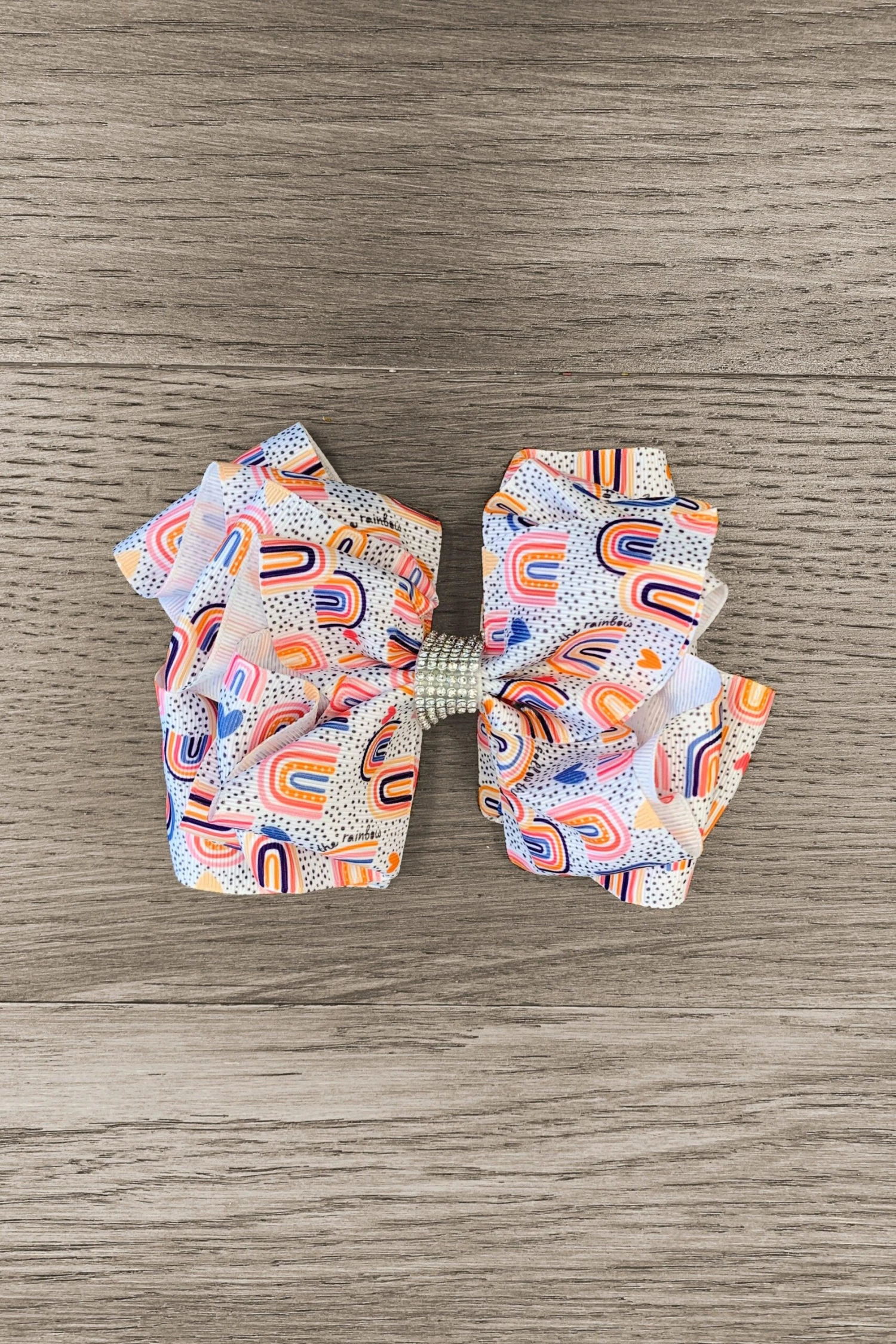 "Follow The Rainbow" White Bow 3 "Follow The Rainbow" White Bow