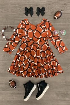 Football Long Sleeve Dress