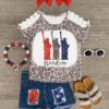 "Freedom" Statue Of Liberty Denim Short Set -Children's boutique clothing freedom statue of liberty denim short set outfit sparkle in pink 29149874946122