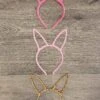 Fuzzy Sparkle Bunny Ears 1 Fuzzy Sparkle Bunny Ears -Children's boutique clothing fuzzy sparkle bunny ears many colors accessory sparkle in pink 14178137473098