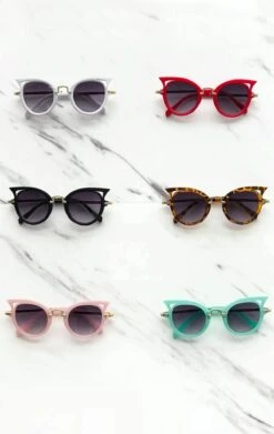Girls Cat Eye Sunnies -Children's boutique clothing girls cat eye sunnies many colors accessory sparkle in pink 28602662846538