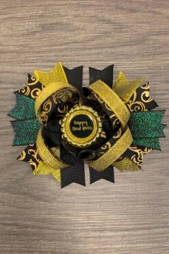 Gold & Black "Happy New Year" Bow