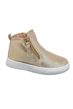 Metallic Shimmer Booties 8 Metallic Shimmer Booties -Children's boutique clothing gold shimmer booties footwear sparkle in pink 13926653657162