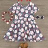 Gray Baseball Hearts Dress