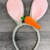 Gray Bunny Ears -Children's boutique clothing gray bunny ears accessory sparkle in pink 28603485552714
