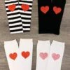 Heart Knee High Socks -Children's boutique clothing heart knee high socks accessory sparkle in pink 14001222320202