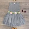 Heather Gray Flower Tutu Dress -Children's boutique clothing heather gray flower tutu dress dress sparkle in pink 13925378457674