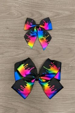 Holographic Melted Crayon Rainbow Bows